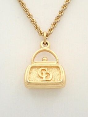 Christian Dior bag charm necklace